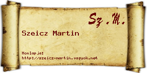 Szeicz Martin névjegykártya